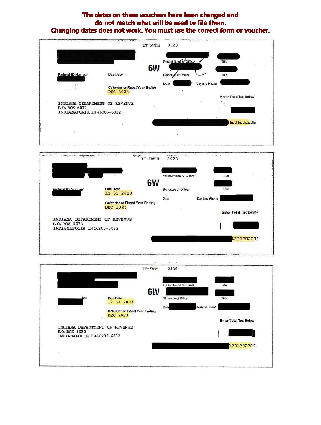 DOR Modified Form Example 1 DOR Modified Form Example 1
