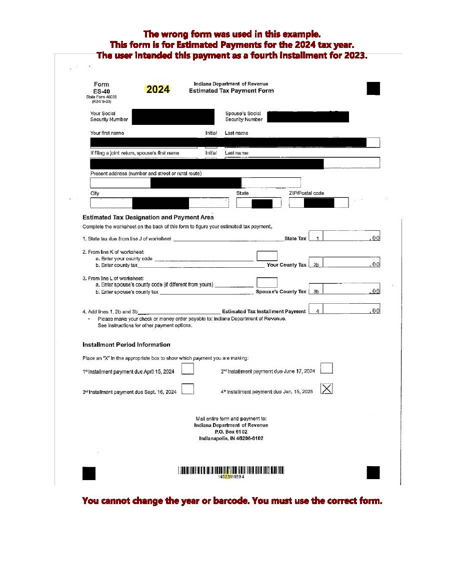 DOR Modified Form Example 2 DOR Modified Form Example 2
