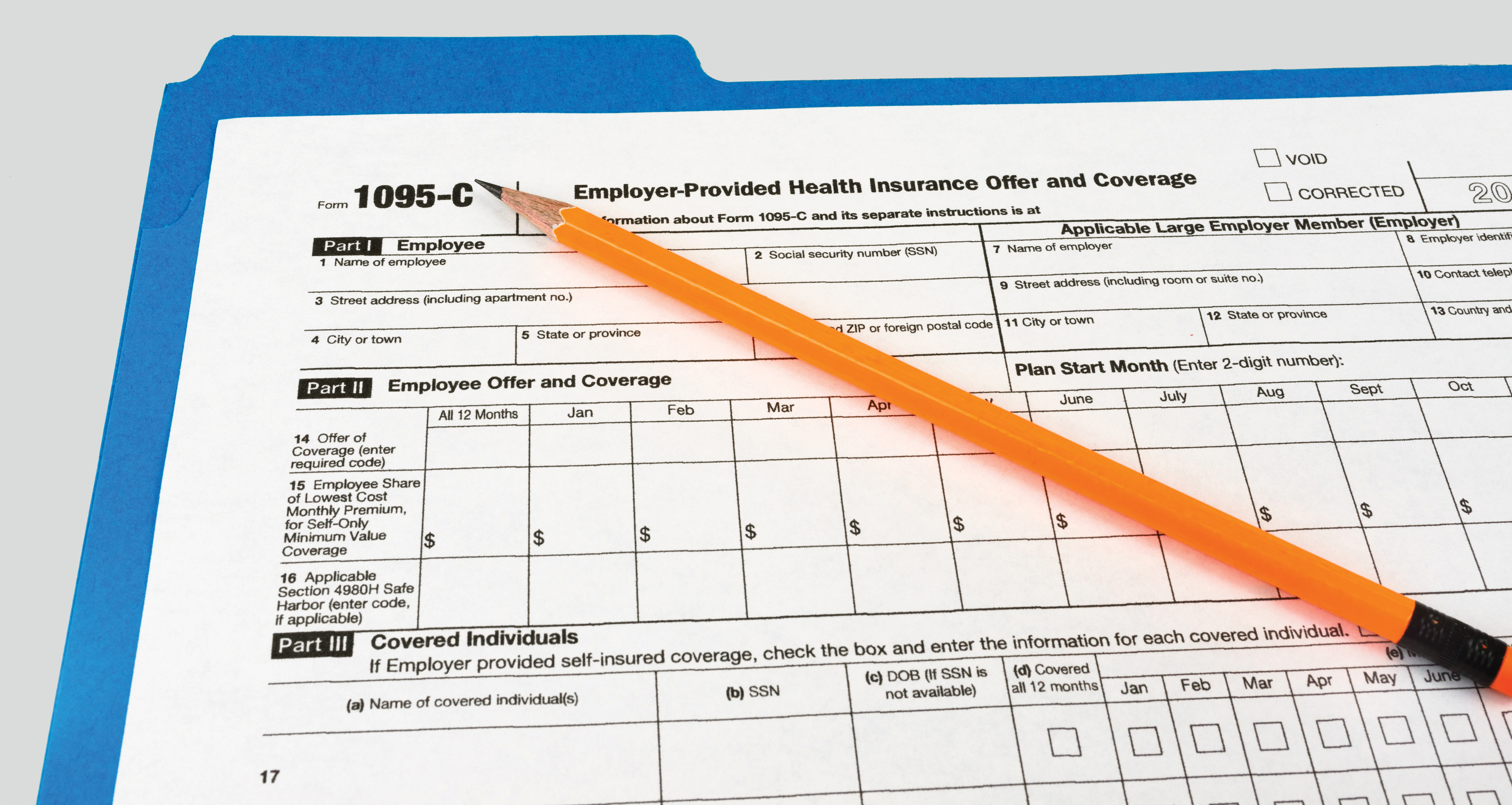 Photo of a 1095-C Form