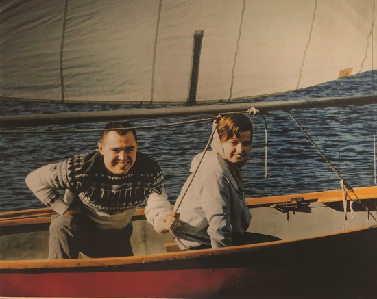 Darlene sailing with her husband Lloyd in the '60s