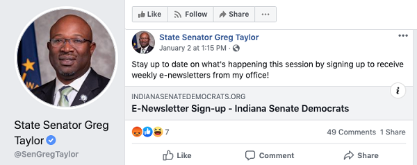 Legislator Social Media