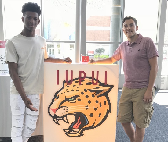 Emanuel and David campus visit at IUPUI