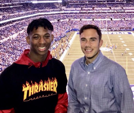 Emanuel and David at the Colts game