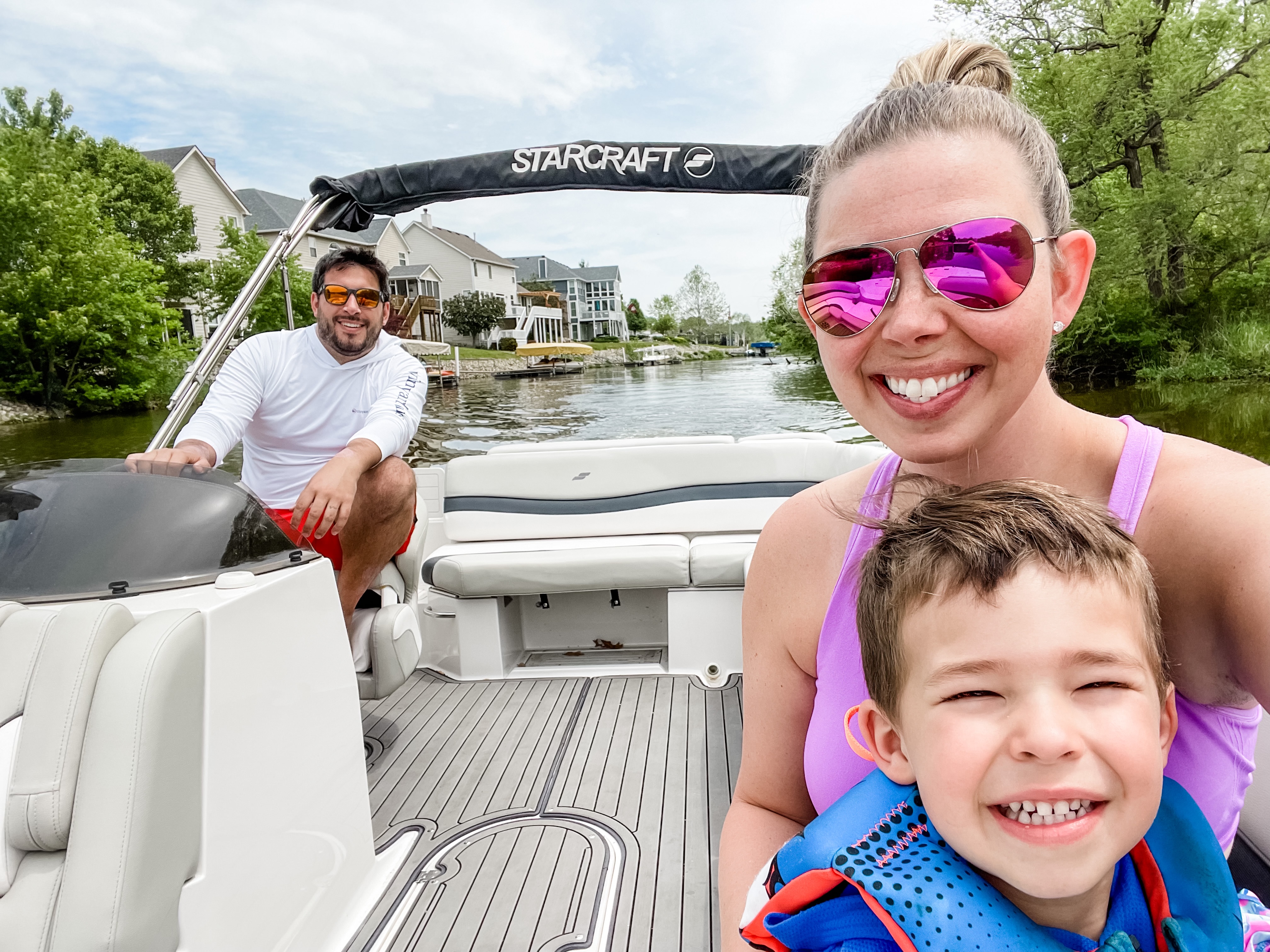 Photo of Dave Whitely's Family boating on a lake