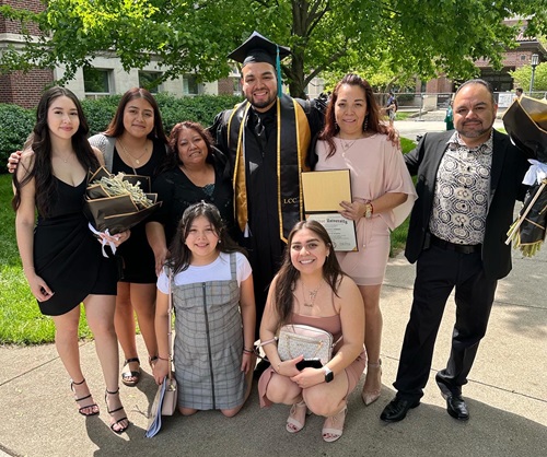 JoseFamily Photo of Jose’s supportive family at his graduation