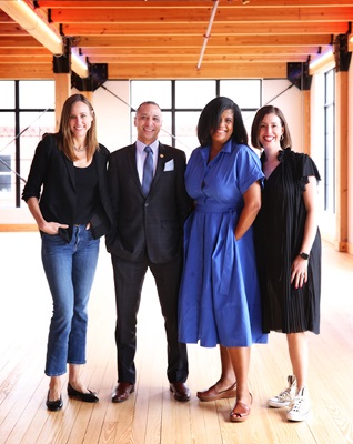 Vision2 Liz with ALPFA President & CEO Damian Rivera, NABA Inc. President & CEO Guylaine Saint Juste, and INCPAS President & CEO Courtney Kincaid, CAE, at the INCPAS Vision 2027 event.