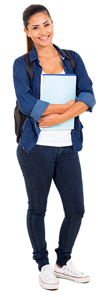 Photo of a young female college student