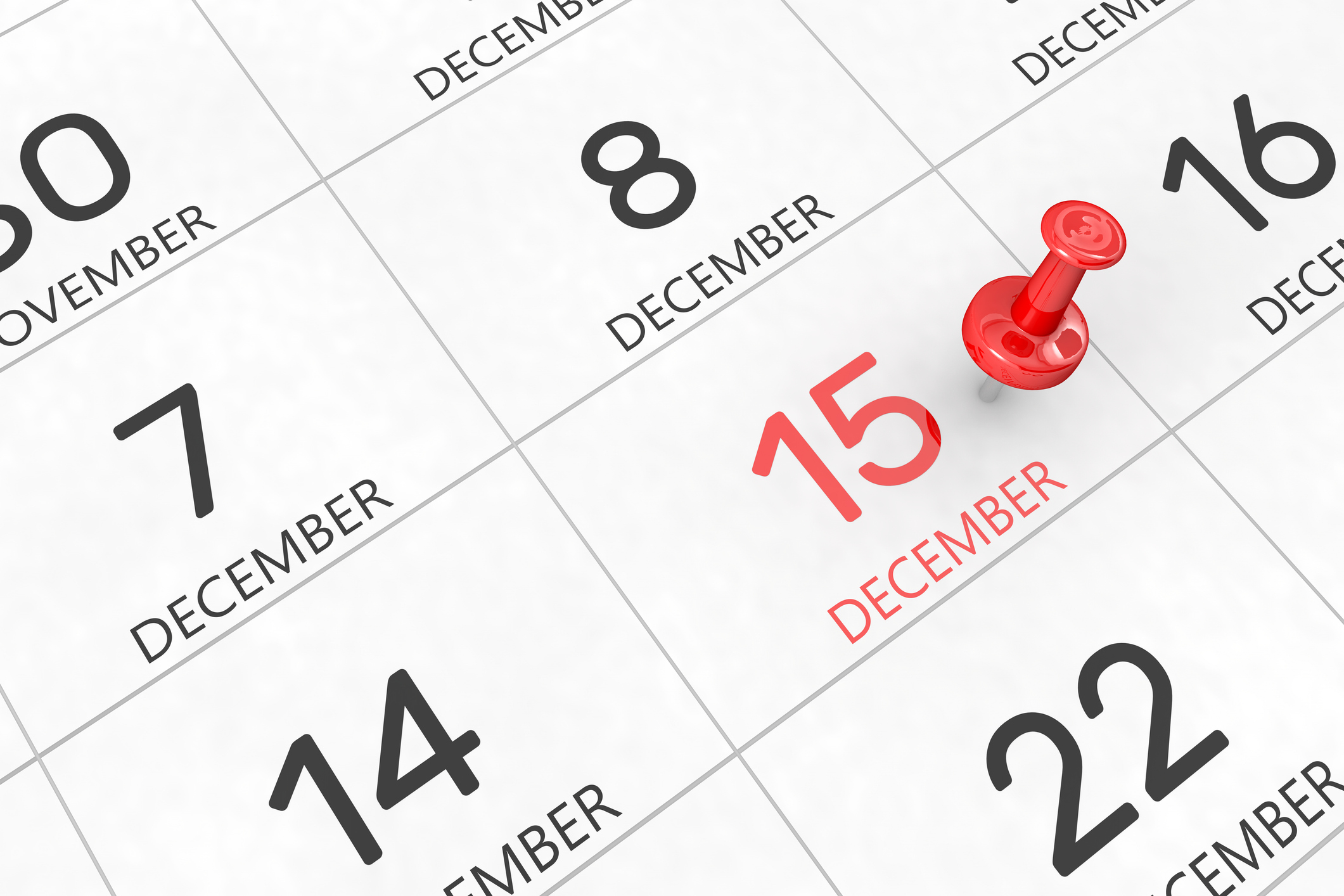 Image of calendar with December 15 deadline