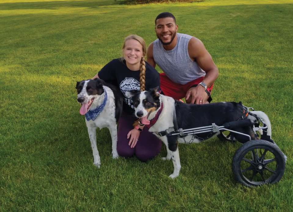 Will and his wife and dogs Will and his wife and dogs
