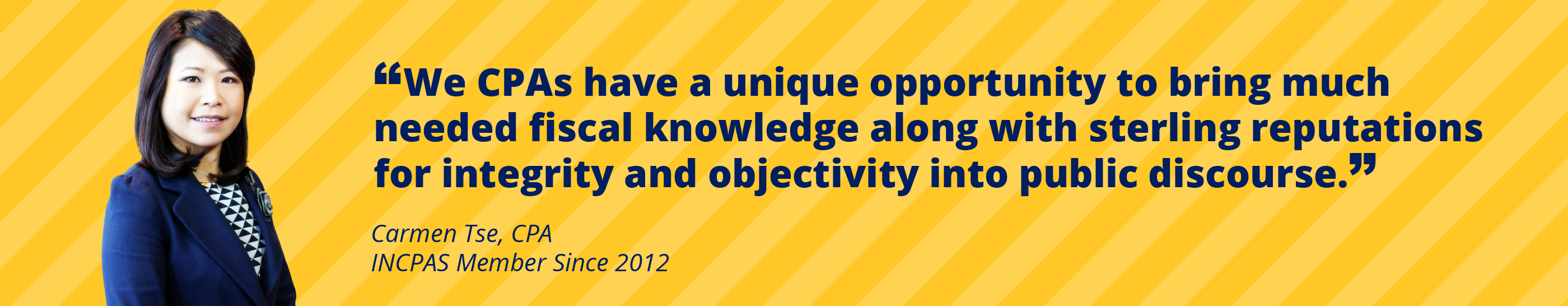 Quote from Carmen Tse, CPA