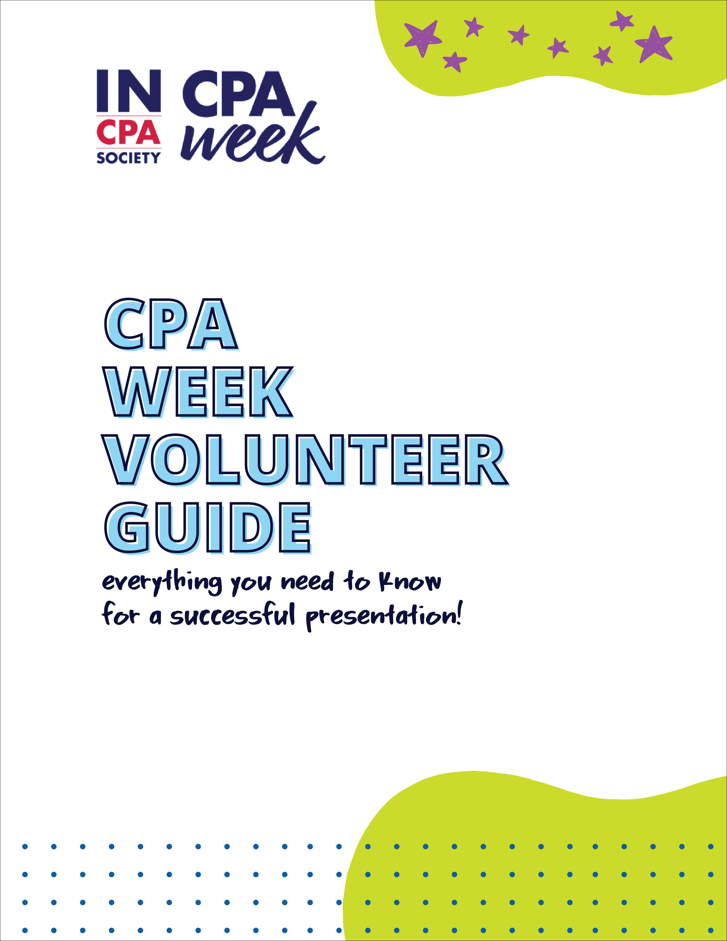 CPA Week Volunteer Guide cover page