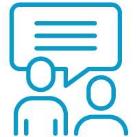 Graphic icon of a mentor