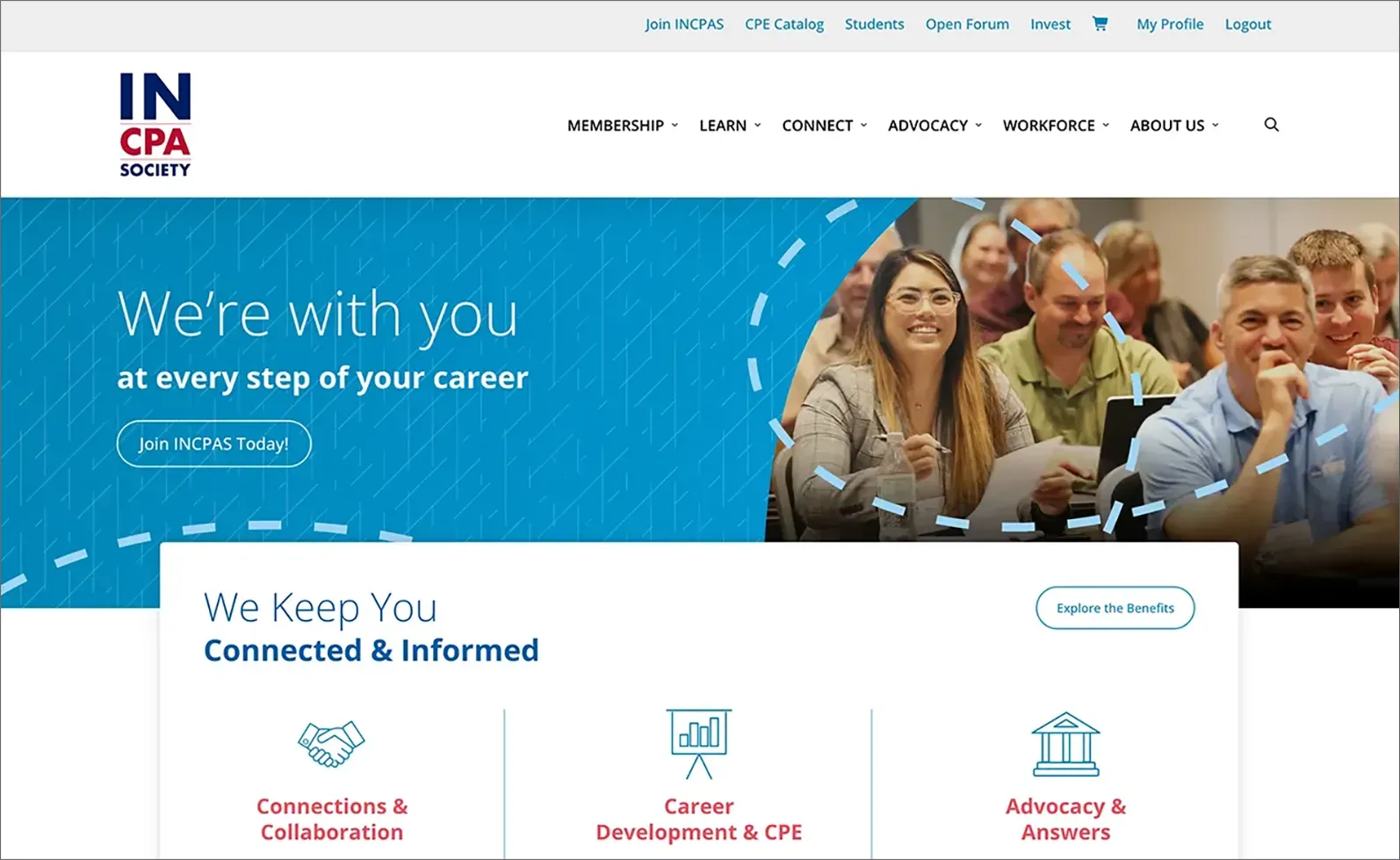 Image of new INCPAS Website
