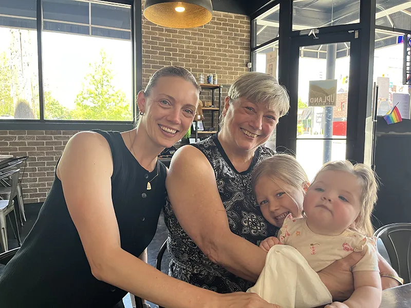 Sherrill with her daughter Courtney and two granddaughters