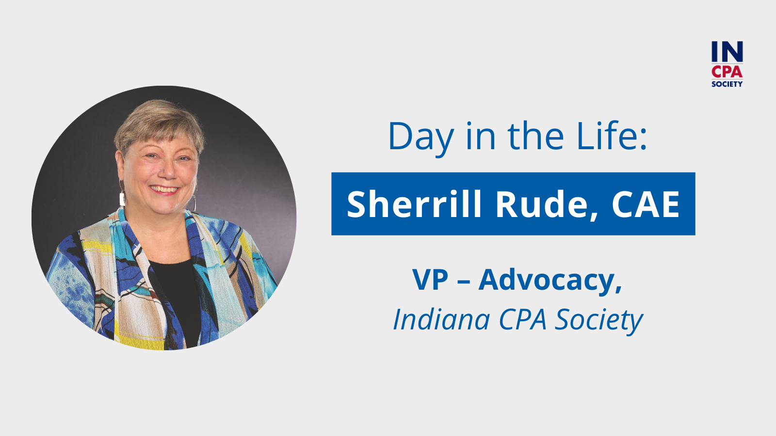 Day in the Life Sherrill Rude, CAE